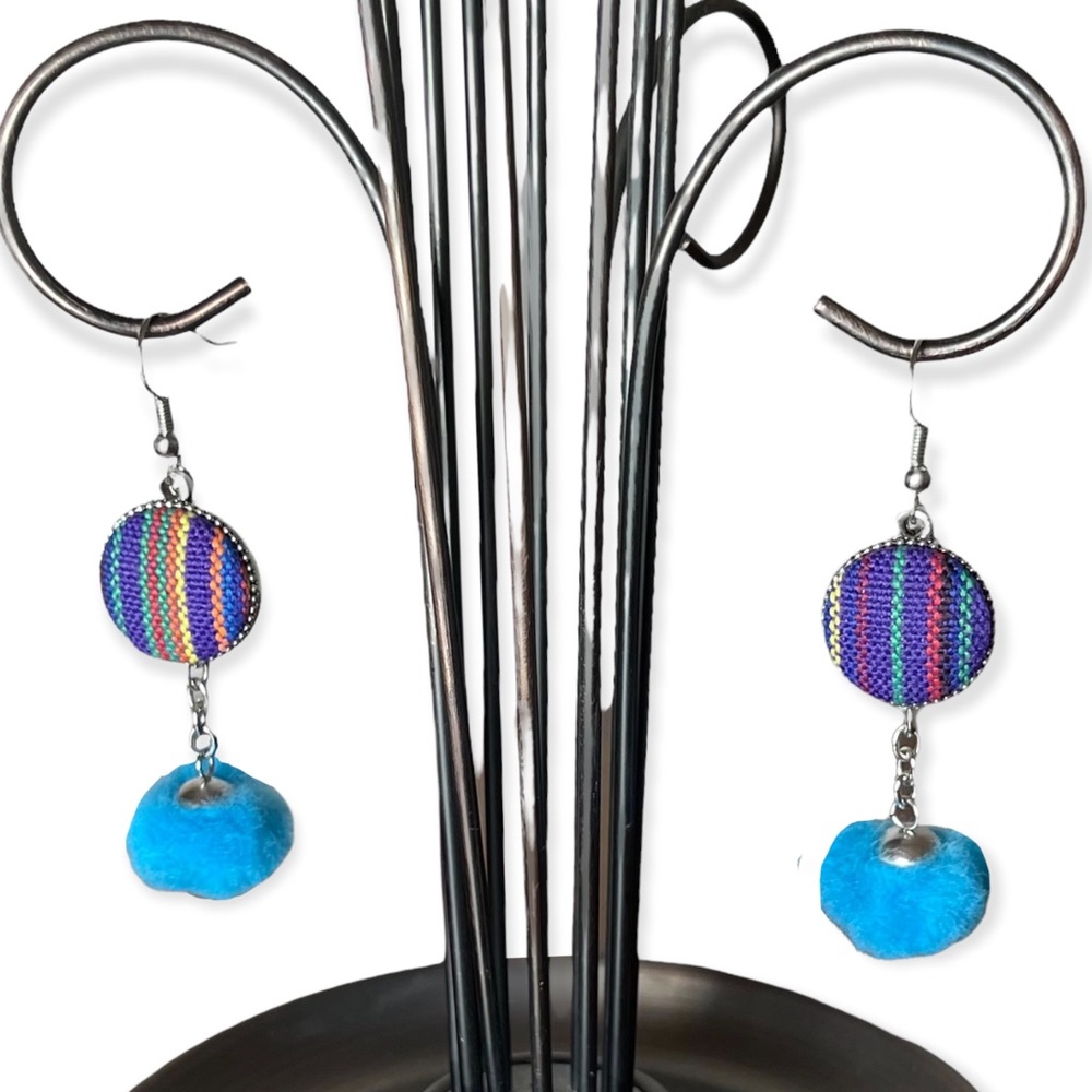 Handcrafted Pom Pom earrings
